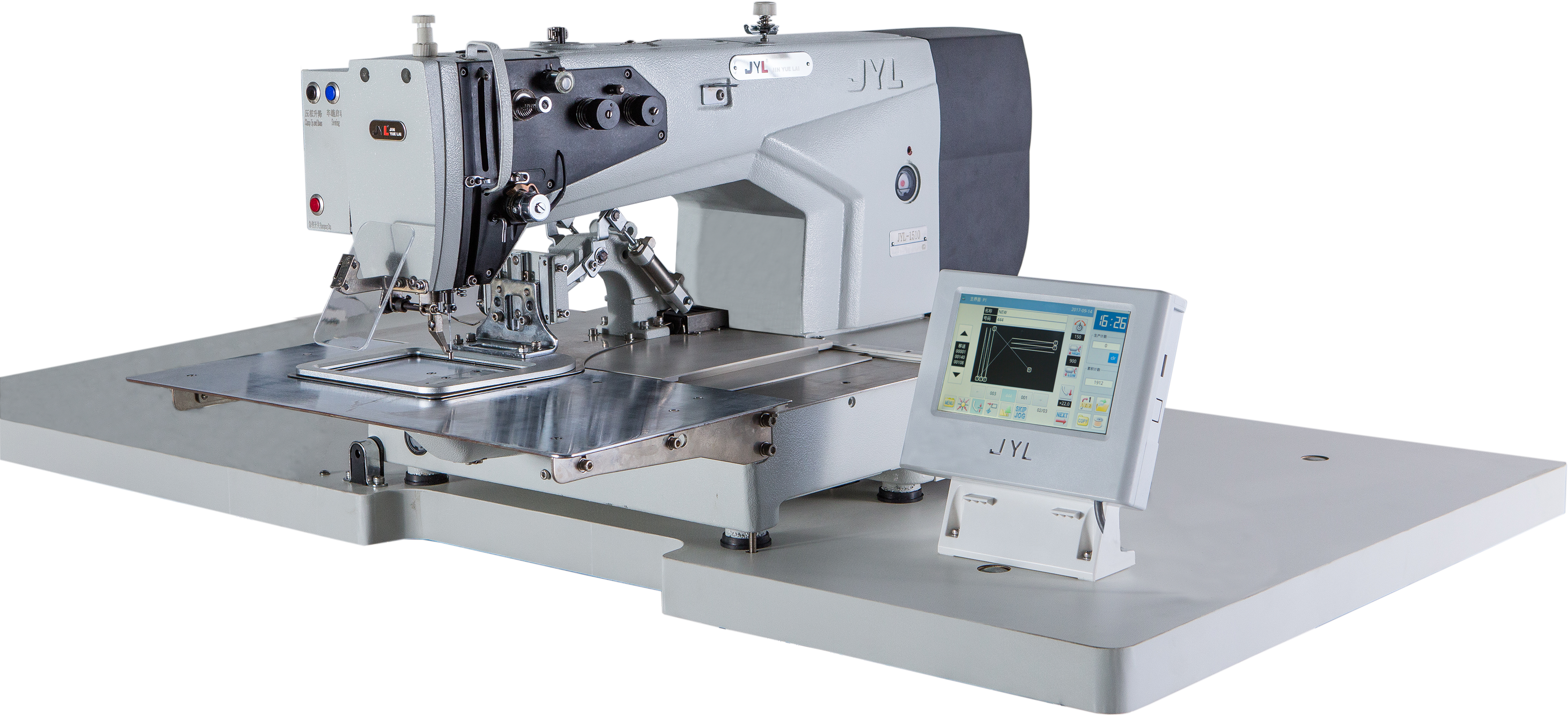 Máquina de coser de patrón industrial automática para productos de cuero JYL-G1510